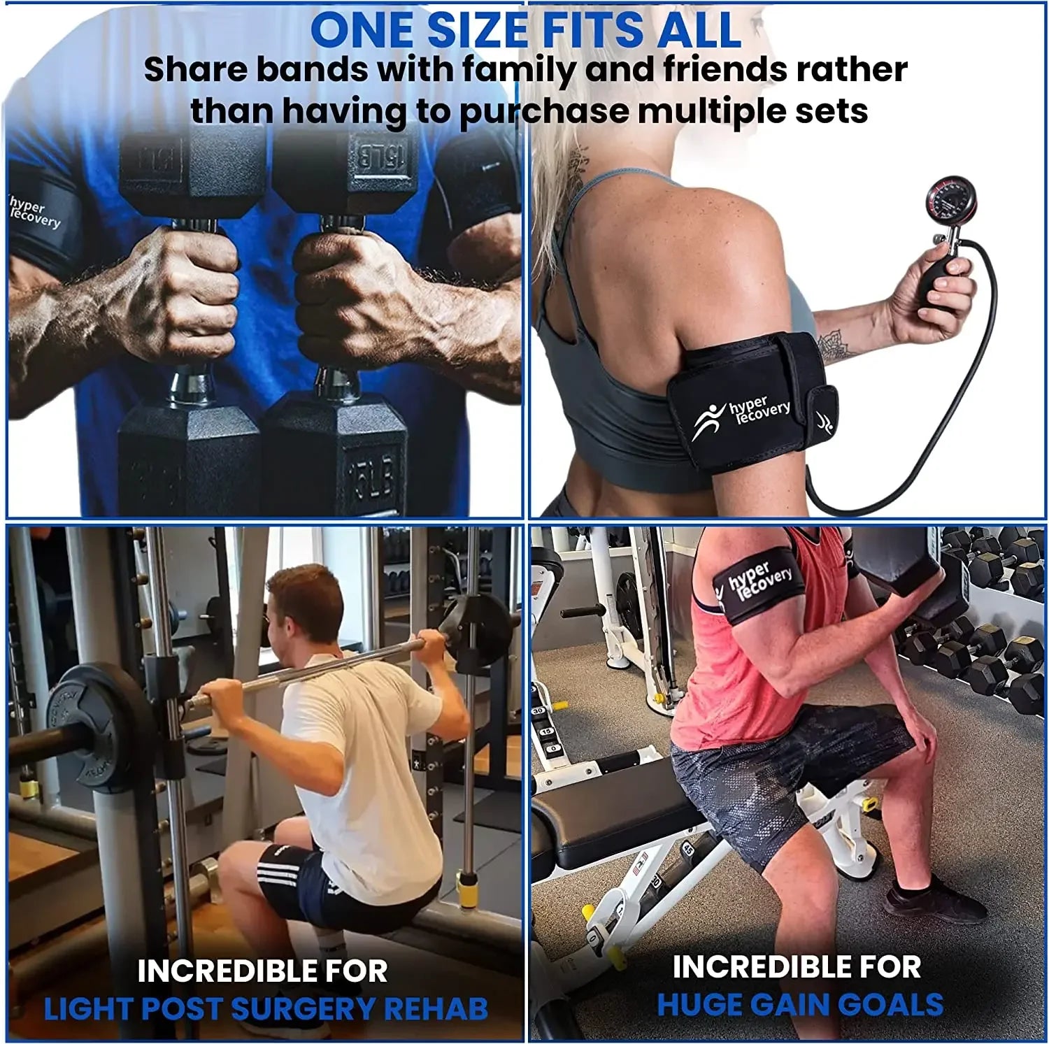 BFR fitness training blood flow restriction band, compression training band, pressure display, compression band