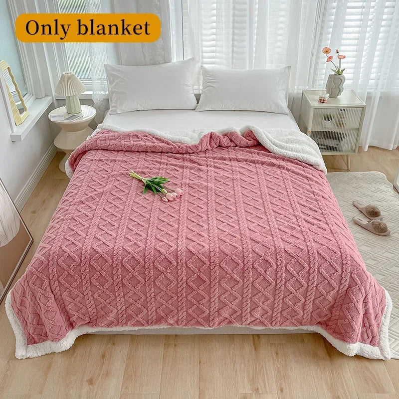 Sherpa Weighted Blanket Soft Warm And Thickened Calm Blanket For Sofa Car Blanket Office Lunch Shawl Air Condition Blanket Gift