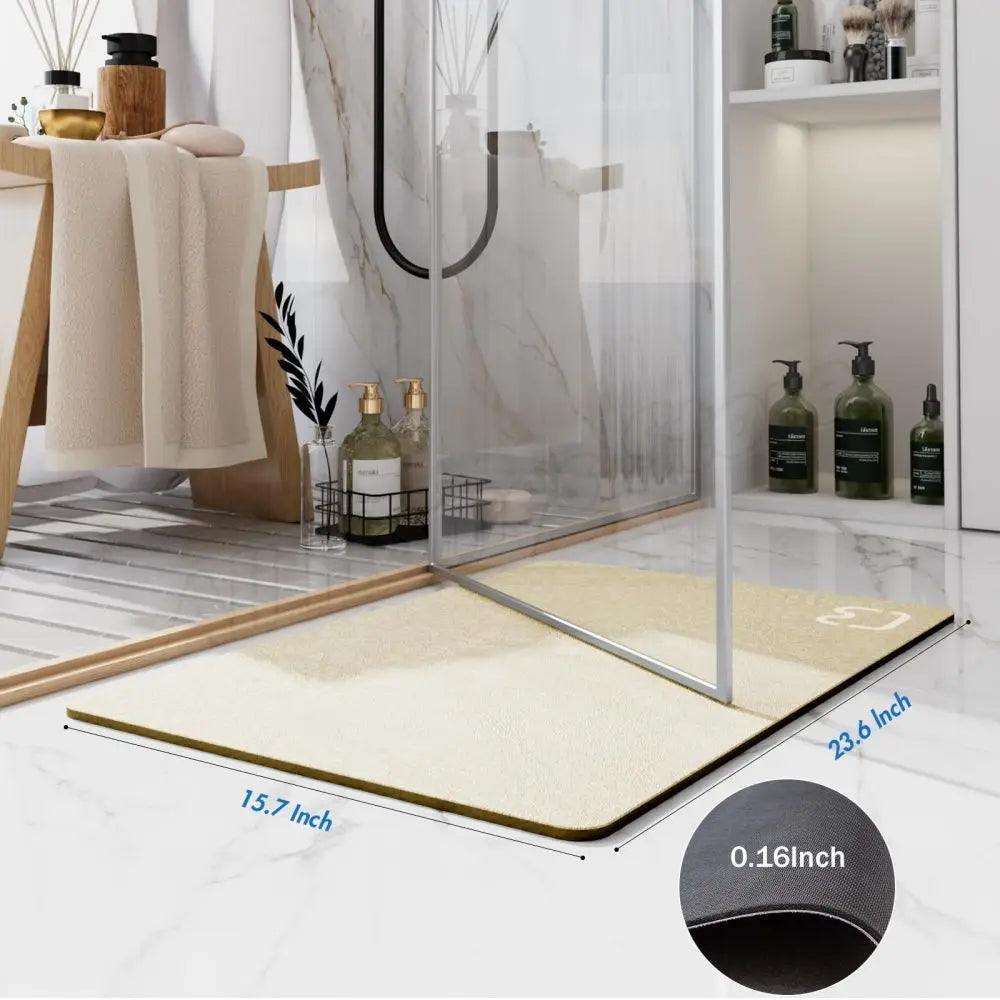 Diatomite Stone Bath Mat Diatomaceous Earth Bath Mat Rug Super Absorbent Non Slip 3.5MM Thickness Bathroom Mat Floor Bathtub Rug