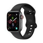 Silicone Strap for Apple Watch Series 9 8 7 6 5 4 3 SE (38mm 40mm 41mm 42mm 44mm 45mm 49mm) – Soft Rubber Sport Band for Men, Women & Kids – Compatible with W26 W37 W46 W56 FK88 IWO7 Pro Max Plus Smartwatch