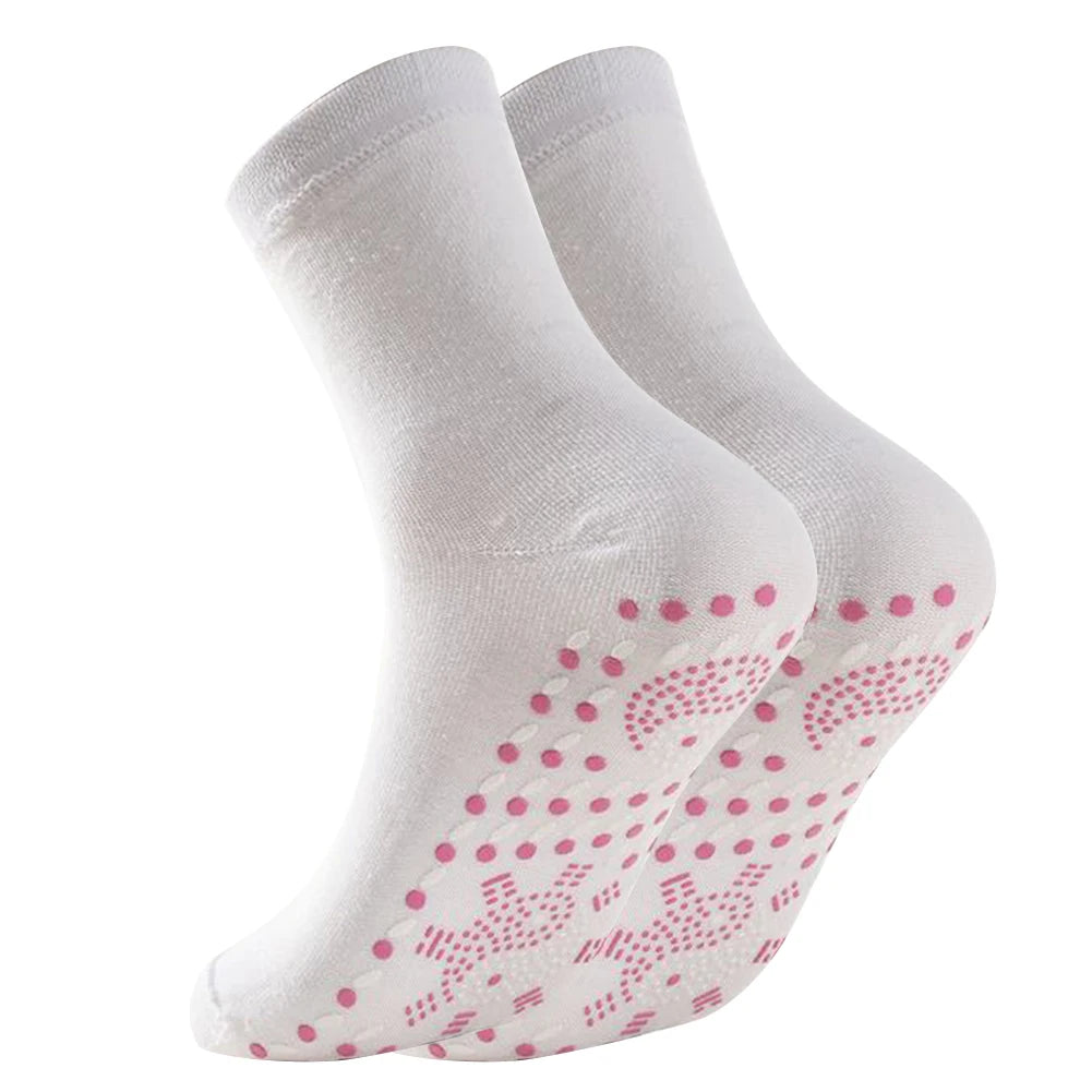 1 Pair Self-Heating Shaping Socks Pain Relief Thermal Circulation Sock Tourmaline Cold-Resistant for Men Women Outdoor