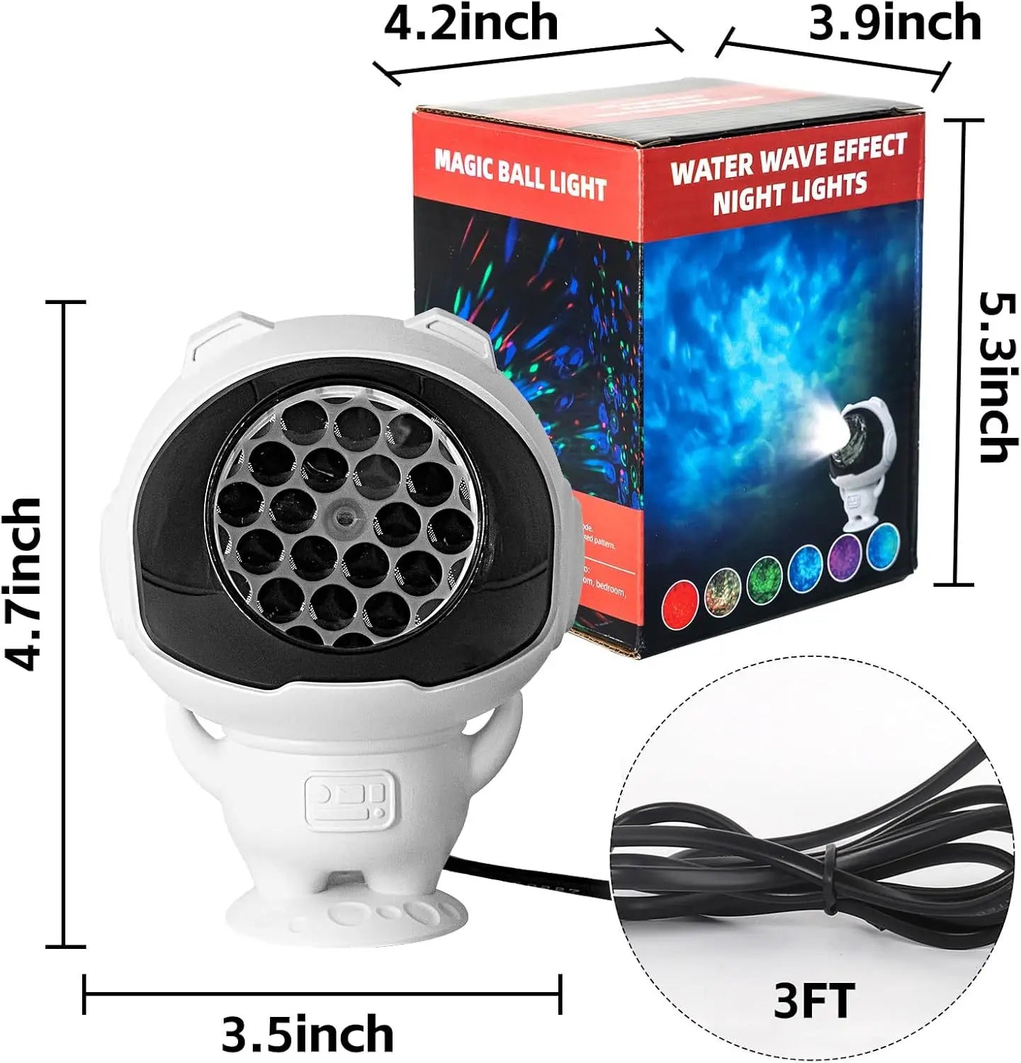 16-pattern Astronaut Christmas Pattern Light, 5V Snowflake Halloween Projection Light, Decorative Christmas Spotlight
