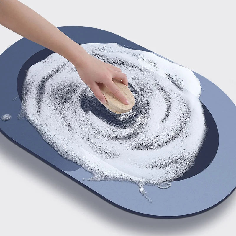 Diatomite Stone Bath Mat Diatomaceous Earth Bath Mat Rug Super Absorbent Non Slip 3.5MM Thickness Bathroom Mat Floor Bathtub Rug