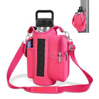 Magnetic Gym Bag Water Bottle Carrier with Adjustable Shoulder Strap | 40oz Bottle Pouch Sling Holder