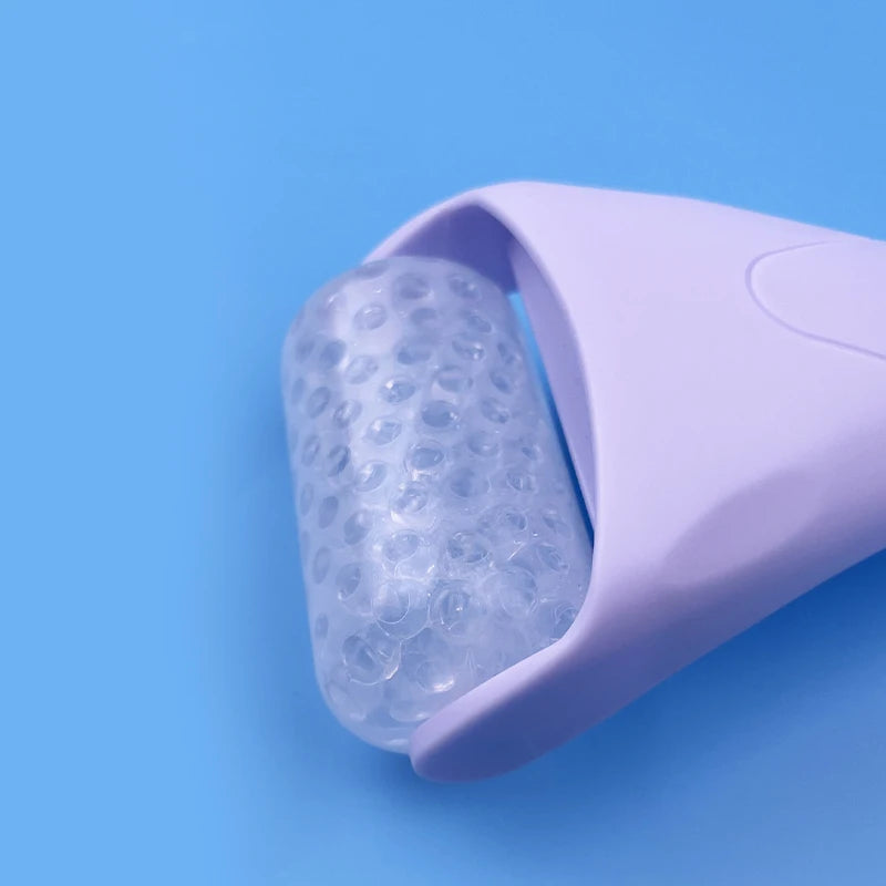 1PC Ice roller Massager, facial roller massage stick, ice compress care, cold compress roller, plastic handle facial massager -