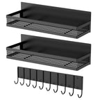 Magnetic Fridge Shelf Spice Storage Rack Multifunctional Hook Rack Seasoning Organizer for Kitchen and living room