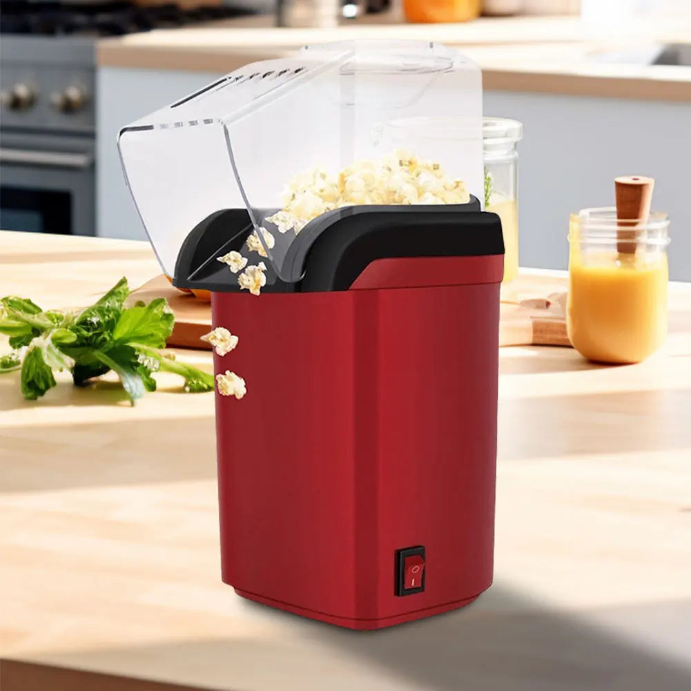 Mini Electric Popcorn Machine – 1200W Automatic Hot Air Popper for Home & Kitchen Movie Nights 2025