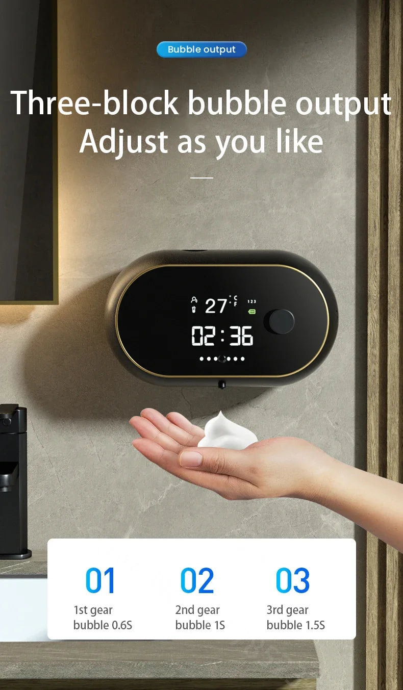 450ML Touchless Wall-Mounted Intelligent Induction Automatic Senor Soap Dispenser Electric Rechargeable Sanitizer Wash Machine