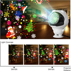 16-pattern Astronaut Christmas Pattern Light, 5V Snowflake Halloween Projection Light, Decorative Christmas Spotlight