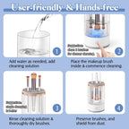 USB Plug Portable Electric Makeup Brush Cleaner Folding Powder Puff Cleaning Tool Makeup Brushes Automatic Washing Stand Device
