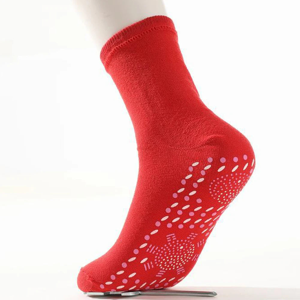 1 Pair Self-Heating Shaping Socks Pain Relief Thermal Circulation Sock Tourmaline Cold-Resistant for Men Women Outdoor
