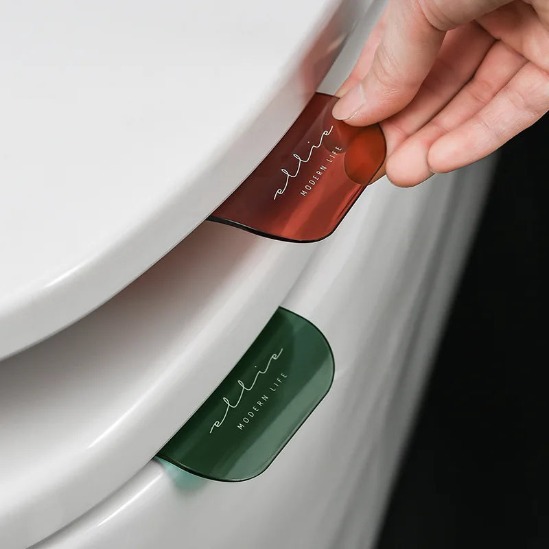 Adhesive Toilet Lid Device Avoid Touching Toilet Seat Lid Lifter Portable Sanitary Closestool Handle Holder Bathroom Accessories