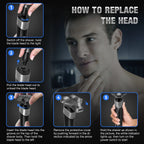 Sejoy 5-in-1 Electric Razor for Men – Rechargeable Beard Trimmer & Shaver, Wet & Dry Grooming Kit with Lithium Battery, Portable Rotary Shaver with 5 Attachments