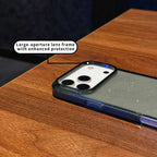 Transparent Glitter Protective Case for iPhone 17 | Sparkly Shockproof Cover in Black & Purple