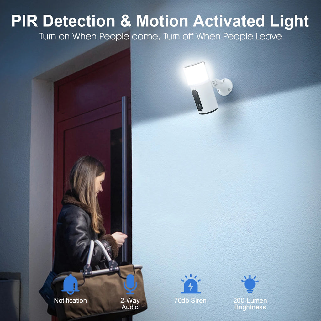 ANRAN 2K Solar Floodlight Security Camera – Outdoor WiFi Battery Cam with Color Night Vision & Motion Detection 2025