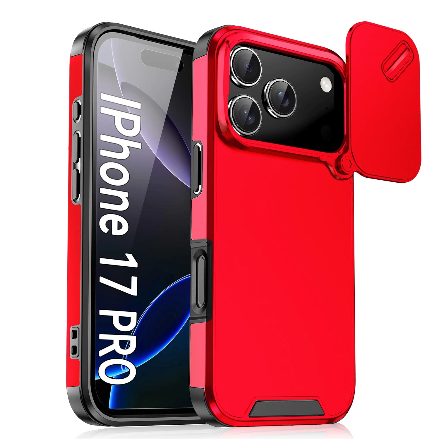 Slide Camera Lens Protection Case for iPhone 17 Series | Durable Shockproof Phone Cover with Lens Guard