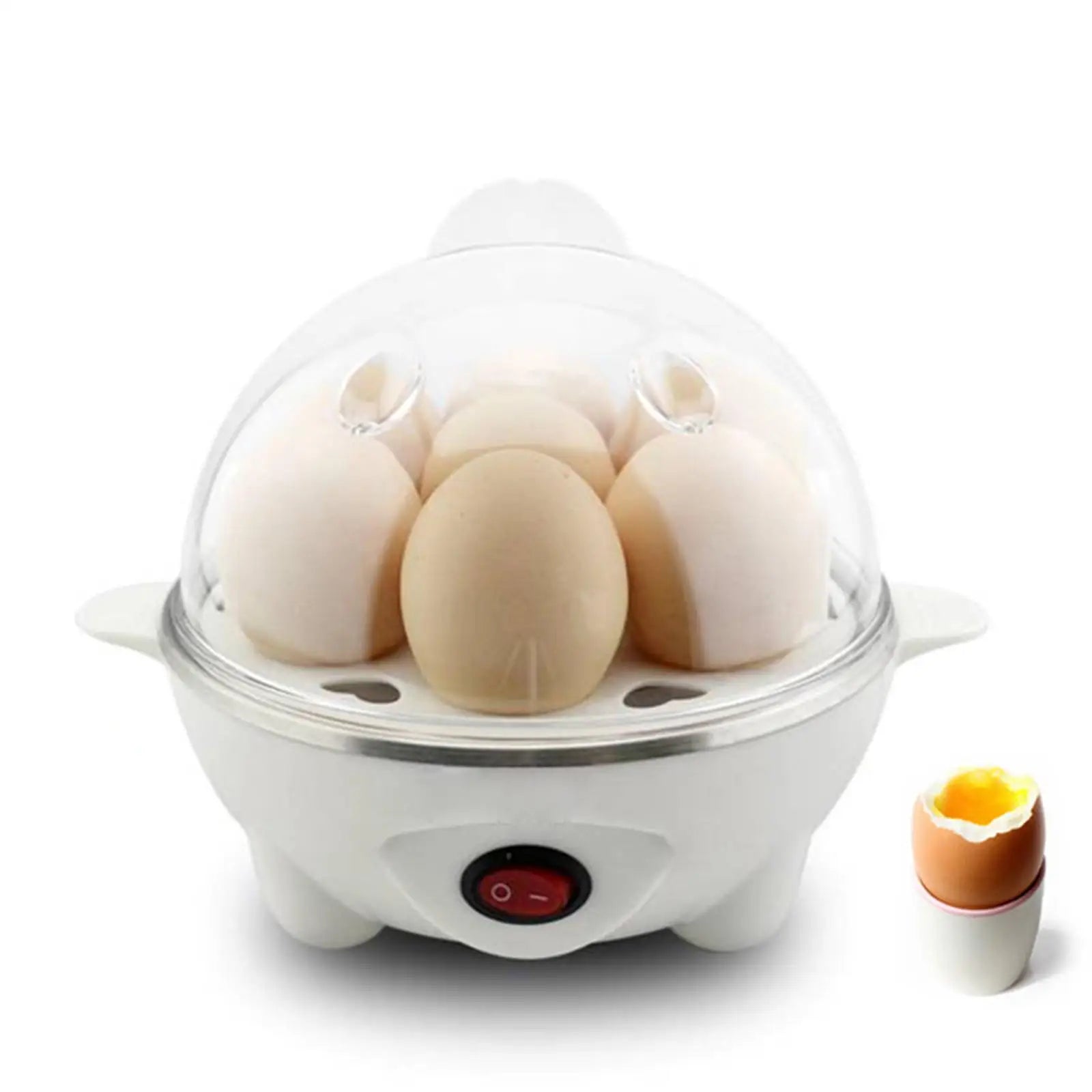 220V Electric Egg Cooker & Steamer – Multifunction Hard-Boiled Egg Boiler with Anti-Slip Base for Vegetables & Food 2025