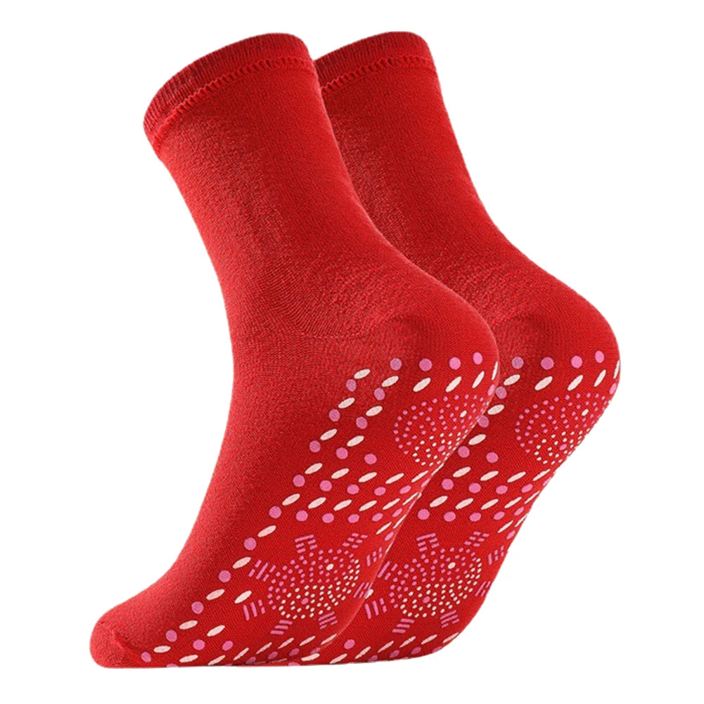 1 Pair Self-Heating Shaping Socks Pain Relief Thermal Circulation Sock Tourmaline Cold-Resistant for Men Women Outdoor