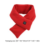 Electric Heated Scarf USB Charging Neck Heating Pad Cold-Proof Thermal Neck Wrap Warmer Washable for Climbing Hiking Cycling