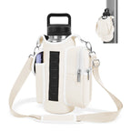Magnetic Gym Bag Water Bottle Carrier with Adjustable Shoulder Strap | 40oz Bottle Pouch Sling Holder