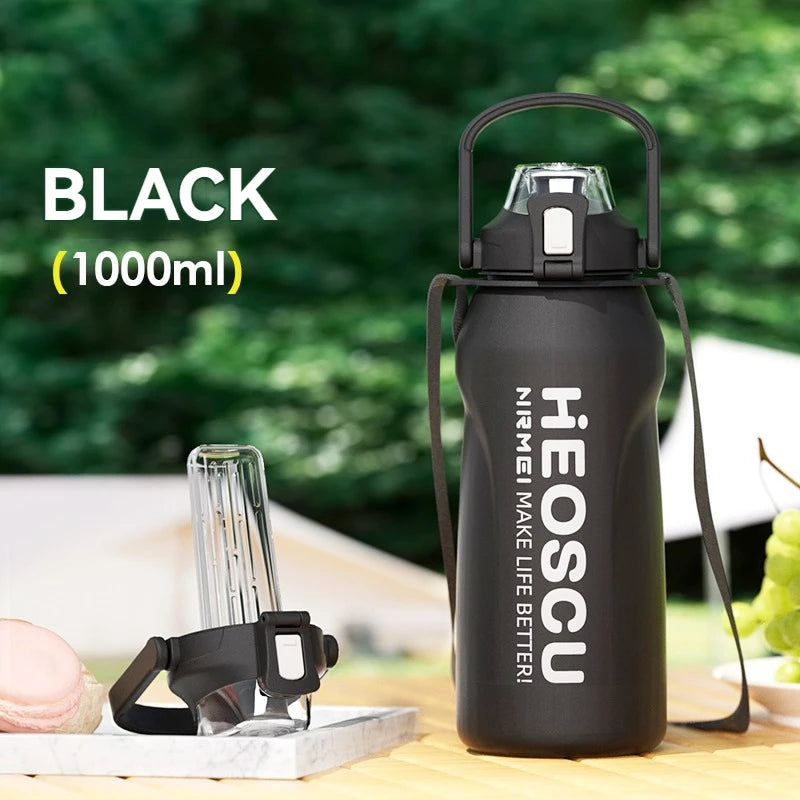 2L Stainless Steel Thermal Water Bottle – Large Vacuum Flask with Straw for Hot & Cold Drinks, Travel & Outdoor Sports