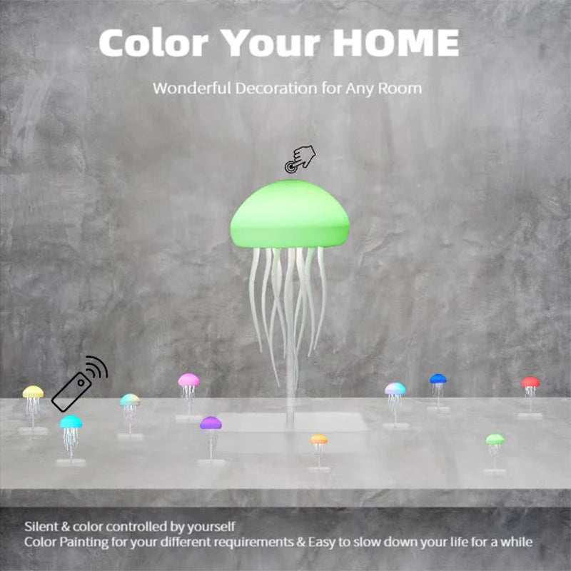 LED Jellyfish Lamp with 9 Tentacles | Remote Control, 2 Modes, Gradient Light Effects & Long Battery Life Night Light