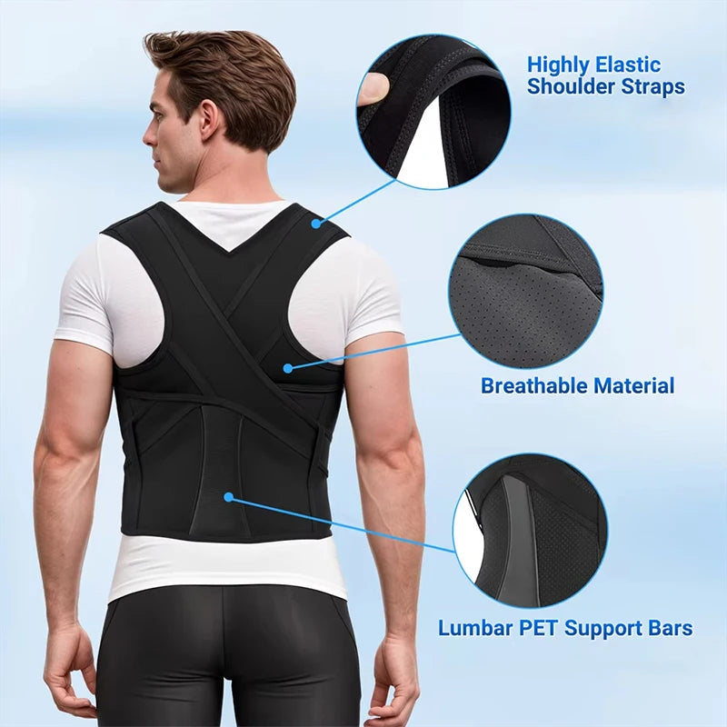 New Adult Posture Corrector Belt Breathable Back Correction Strap Women Men Back Support Sitting Position Correction Tool