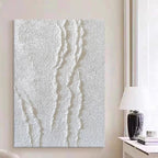 Modern Wall Painting Art Heavy Textured Thick 3D Abstract White Acrylic Painting Canvas Picture Art Hand Painted Wall Artwork