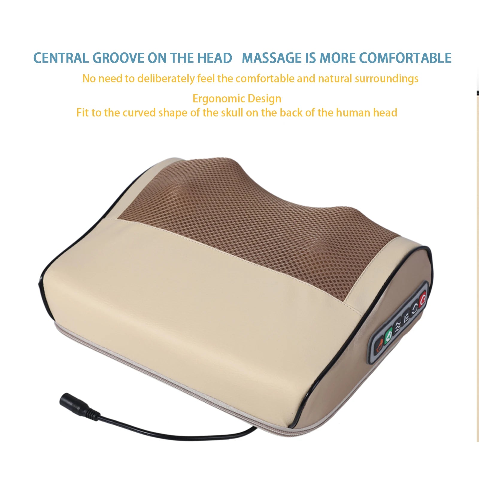 Multifunctional Neck Pillow Massager Adjustable Hot Compress Neck Shoulder Kneading Massage Tool Home Lumbar Spine Relaxation