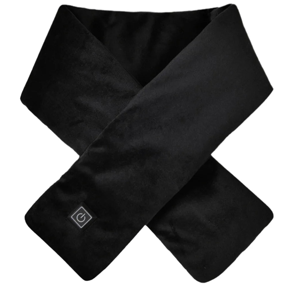 Electric Heated Scarf USB Charging Neck Heating Pad Cold-Proof Thermal Neck Wrap Warmer Washable for Climbing Hiking Cycling