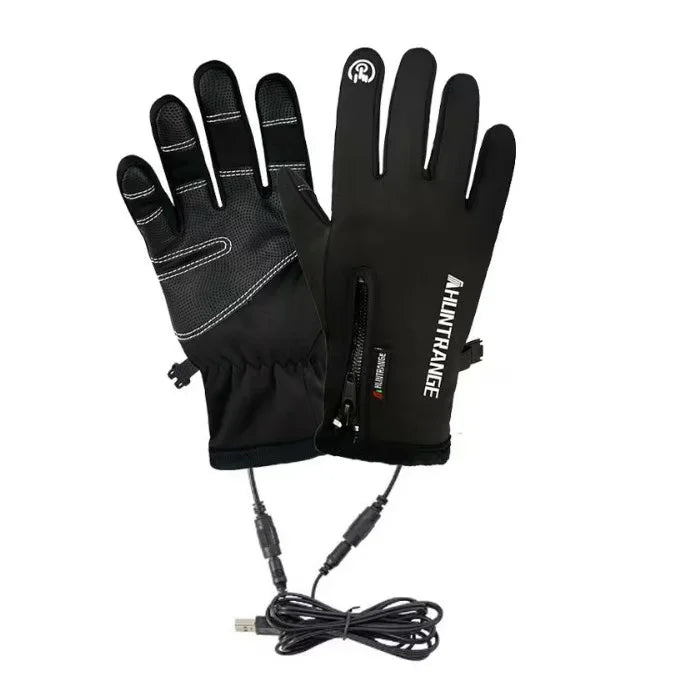 USB Touch Screen Gloves Heated Motorcycle Gloves  Cycling Running Ski  Winter Gloves Hiking Walking Anti-Slip Glove