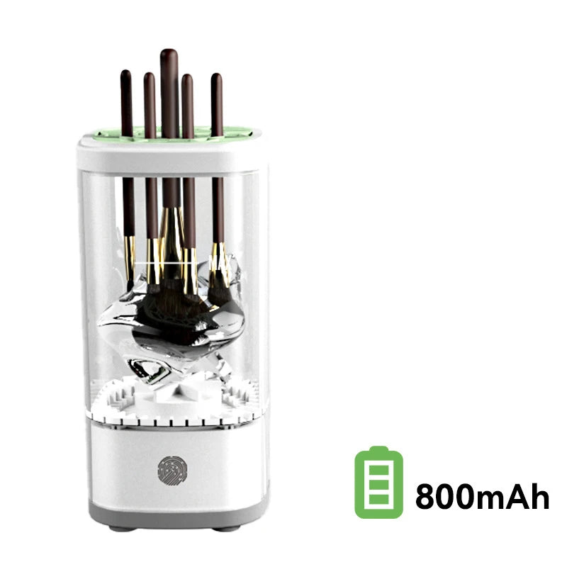 Rechargeable Electric Makeup Brush Cleaner – Automatic Cleaning, Quick Drying & UV Disinfection Tool