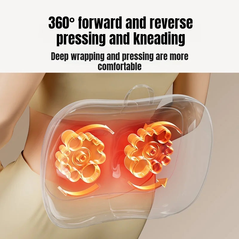 Neck Massage Pillow Shoulder Neck Massager Full Body Warming Kneading Home Car Waist Cushion Gift