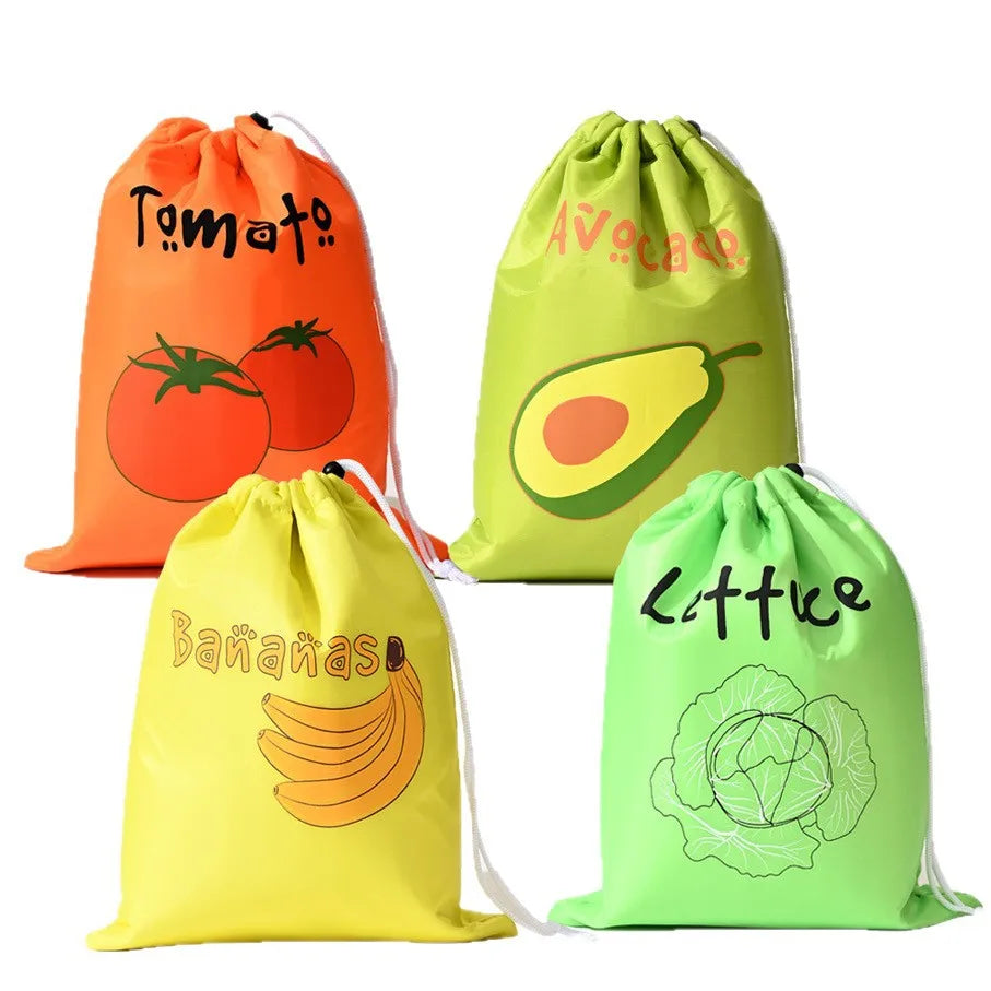 1-4 PCS Insulated Food-Safe Storage Bags Alum Foil Drawstring Pouch for Fridge Travel & Outdoor  Reusable Thermal Eco-Friendly