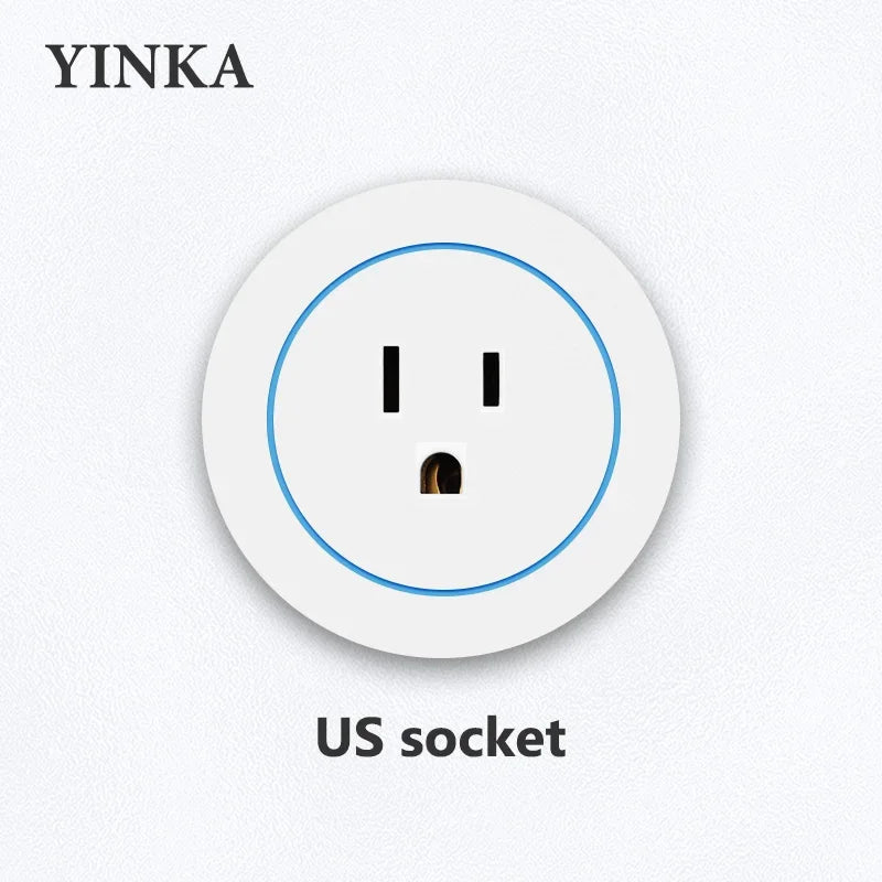 Track Socket Kitchen Wall Outlet with USB | FR/EU/US/UK Universal Standard Round Removable Adapter Plug – White