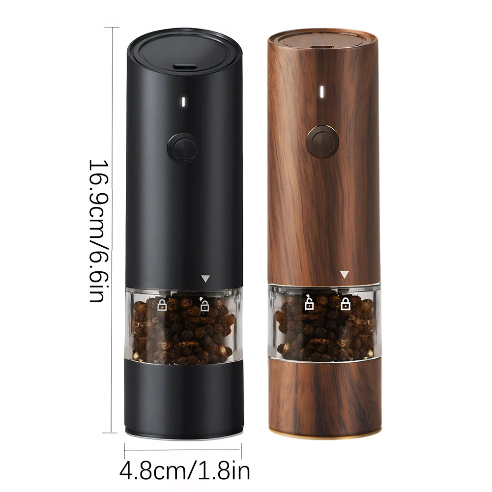 Electric Pepper Grinder With Light ,Adjustables Coarseness Pepper Grinding Bottle,Rechargeable Spice Grinder,Kitchen Accessories