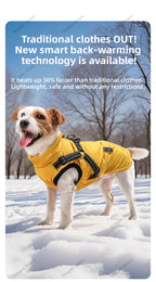 Dog Coat for Small Dogs Waterproof Dog Winter Jacket with Harness Puppy Cold Weather Coats Reflective Pet Vest with ZipperFleece