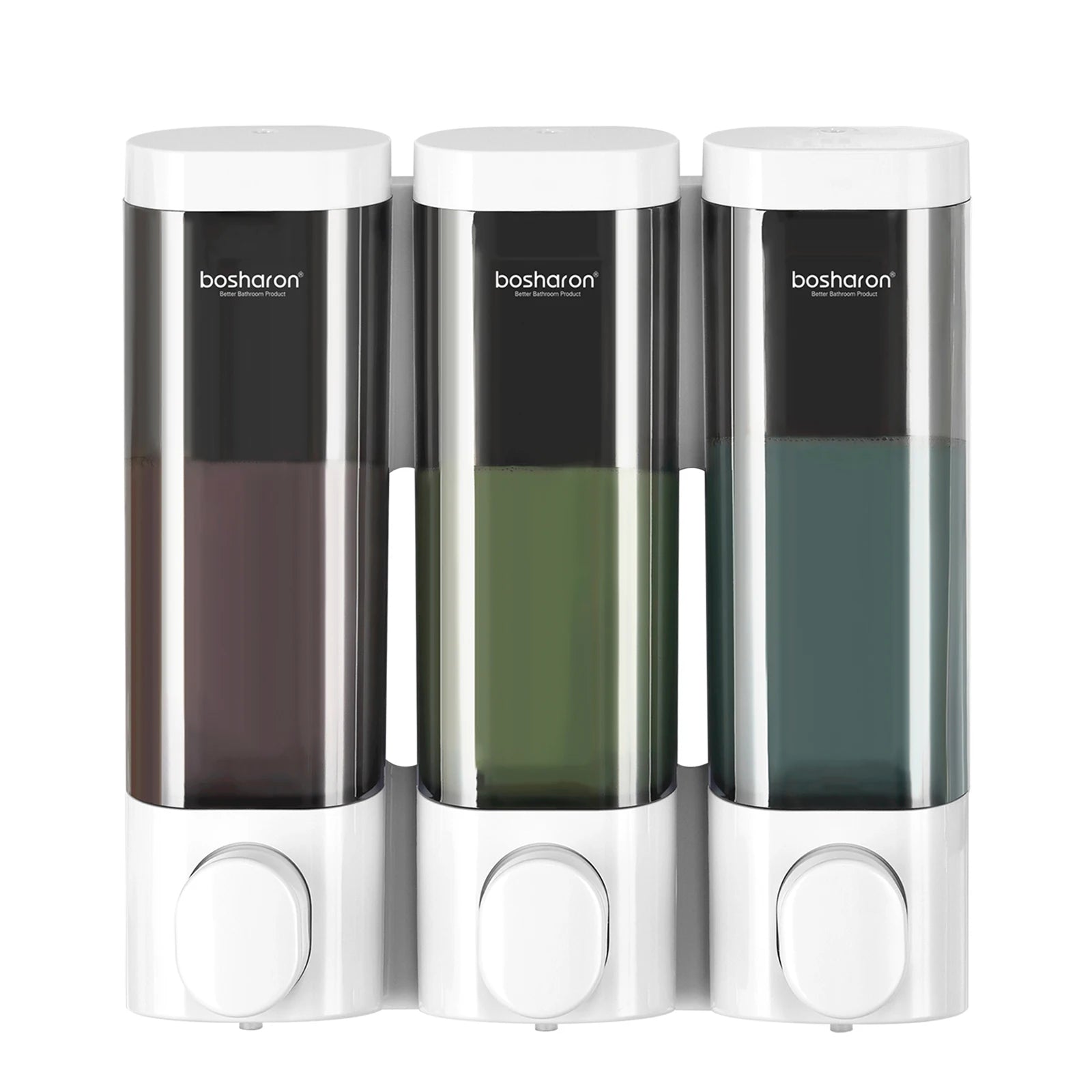 Wall Mounted Shampoo and Conditioner Dispenser, Body Wash, Shower Soap, Lotion, Gel Container, 3 × 300 ml
