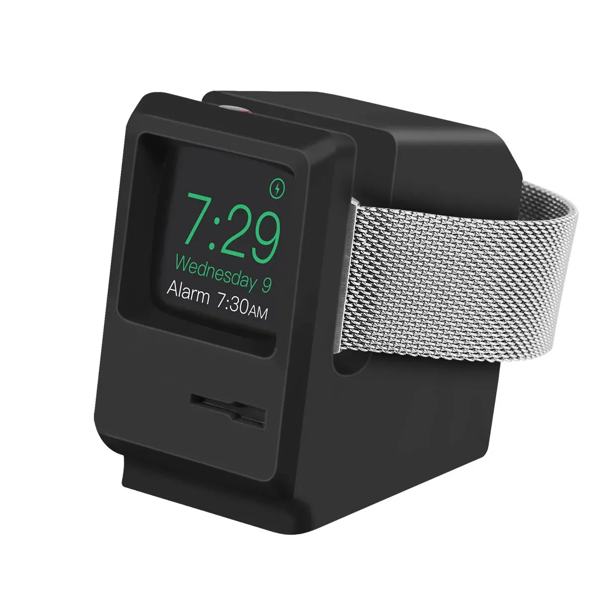 Simple Stand For Apple Watch 8-1 Charging Stand Retro Apple Watch Silicone Wireless Charging Simple Stand Home Bedside Base