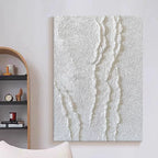 Modern Wall Painting Art Heavy Textured Thick 3D Abstract White Acrylic Painting Canvas Picture Art Hand Painted Wall Artwork