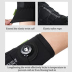 NEWBOLER Winter Cycling Gloves Warm Fleece Windproof Full Finger Gloves Touch Screen Anti-slip Adjustable Buckle Men Bike Gloves