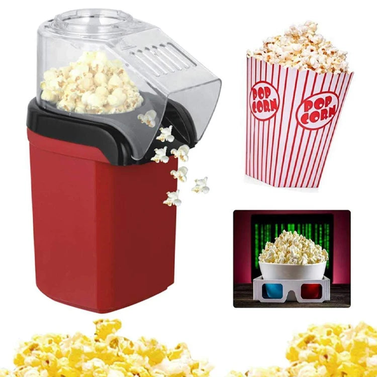 Mini Electric Popcorn Machine – 1200W Automatic Hot Air Popper for Home & Kitchen Movie Nights 2025