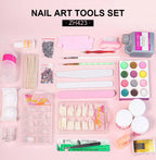 Limegirl Acrylic Powder & Liquid Monomer Nail Art Kit – Crystal Glitter Set