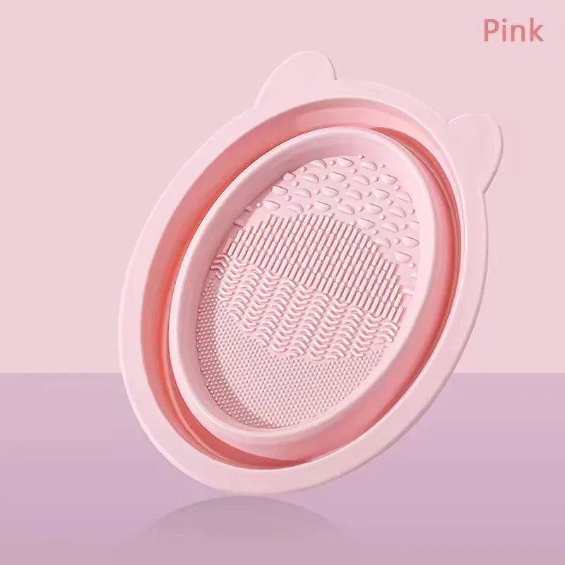 USB Plug Portable Electric Makeup Brush Cleaner Folding Powder Puff Cleaning Tool Makeup Brushes Automatic Washing Stand Device
