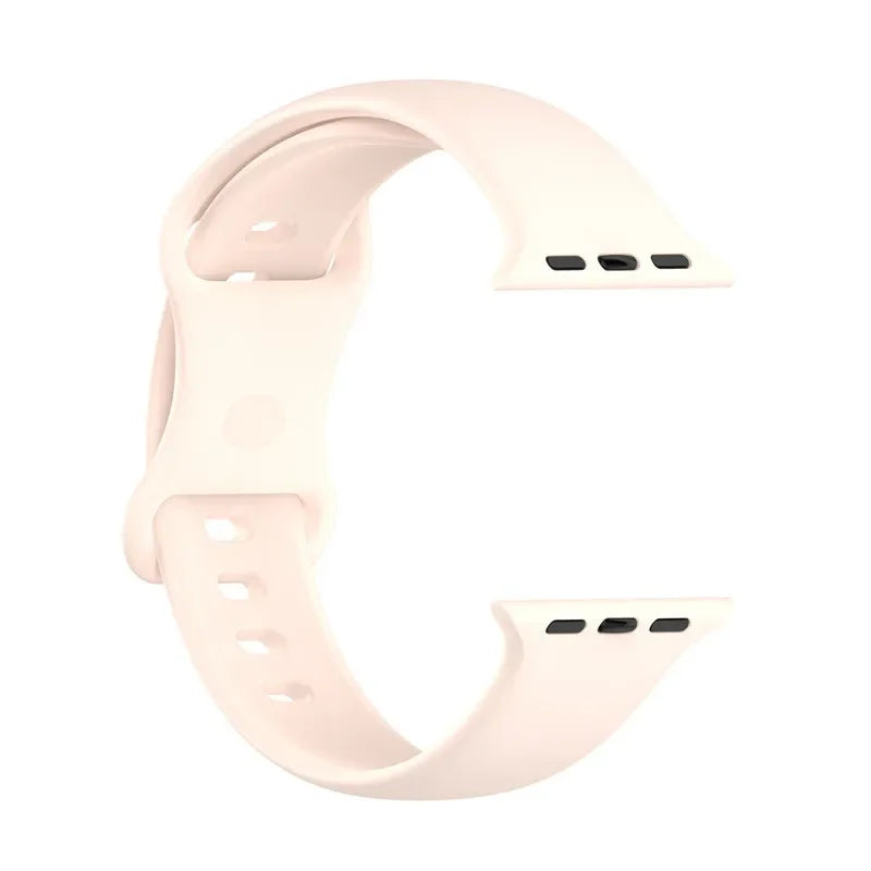 Silicone Strap for Apple Watch Series 9 8 7 6 5 4 3 SE (38mm 40mm 41mm 42mm 44mm 45mm 49mm) – Soft Rubber Sport Band for Men, Women & Kids – Compatible with W26 W37 W46 W56 FK88 IWO7 Pro Max Plus Smartwatch