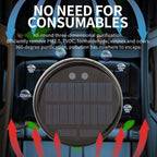 Solar Powered Car Air Purifier Ozone And Negative Ion Eliminate Odors Smoke Formaldehyde For Car Home Office And Travel