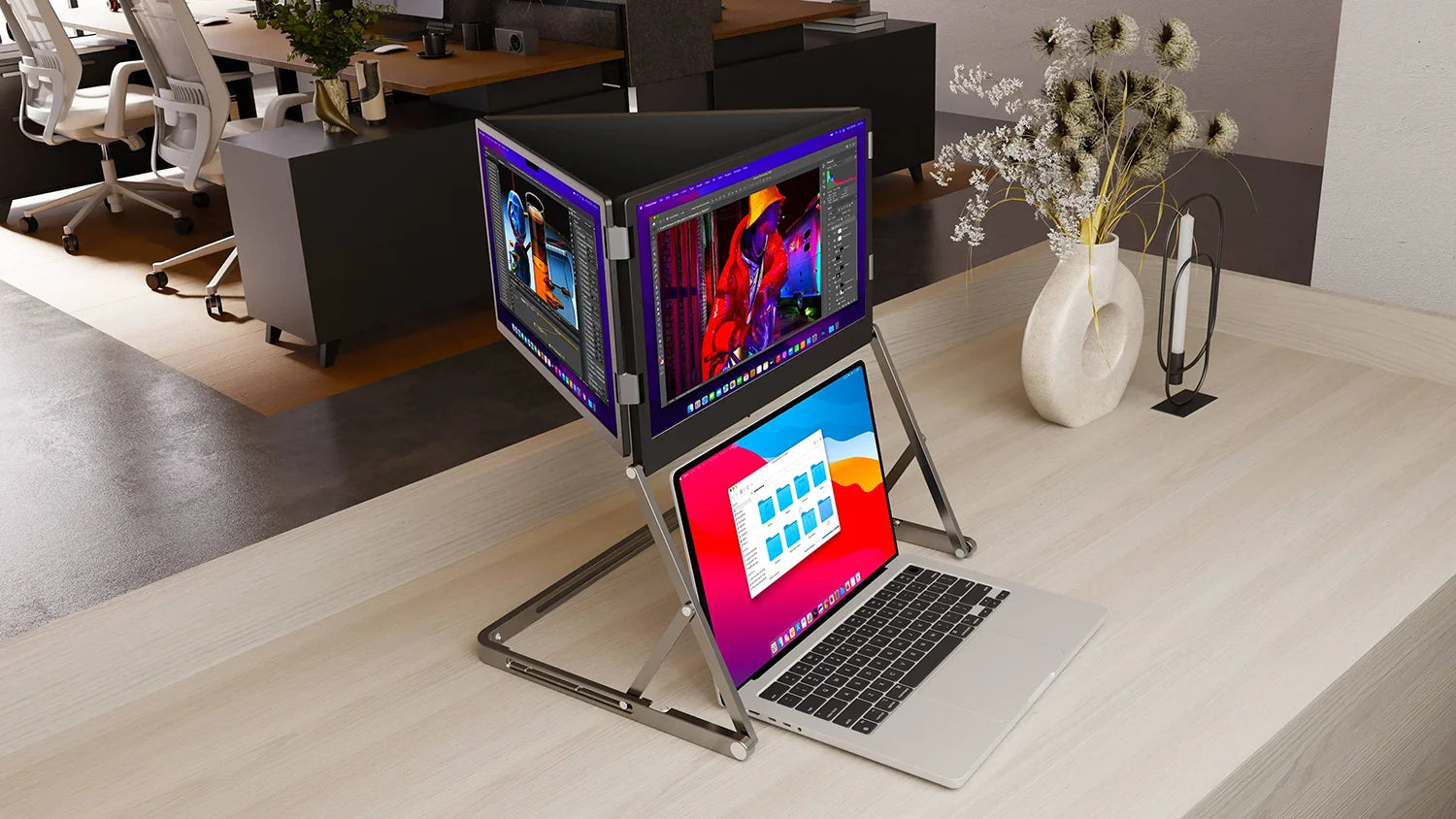 15.6” Portable Laptop Screen Extender – Dual/Triple/Quad 1080P IPS Monitor with Type-C & HDMI for Multi-Tasking 2025