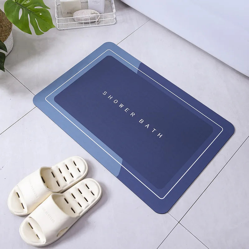 Diatomite Stone Bath Mat Diatomaceous Earth Bath Mat Rug Super Absorbent Non Slip 3.5MM Thickness Bathroom Mat Floor Bathtub Rug