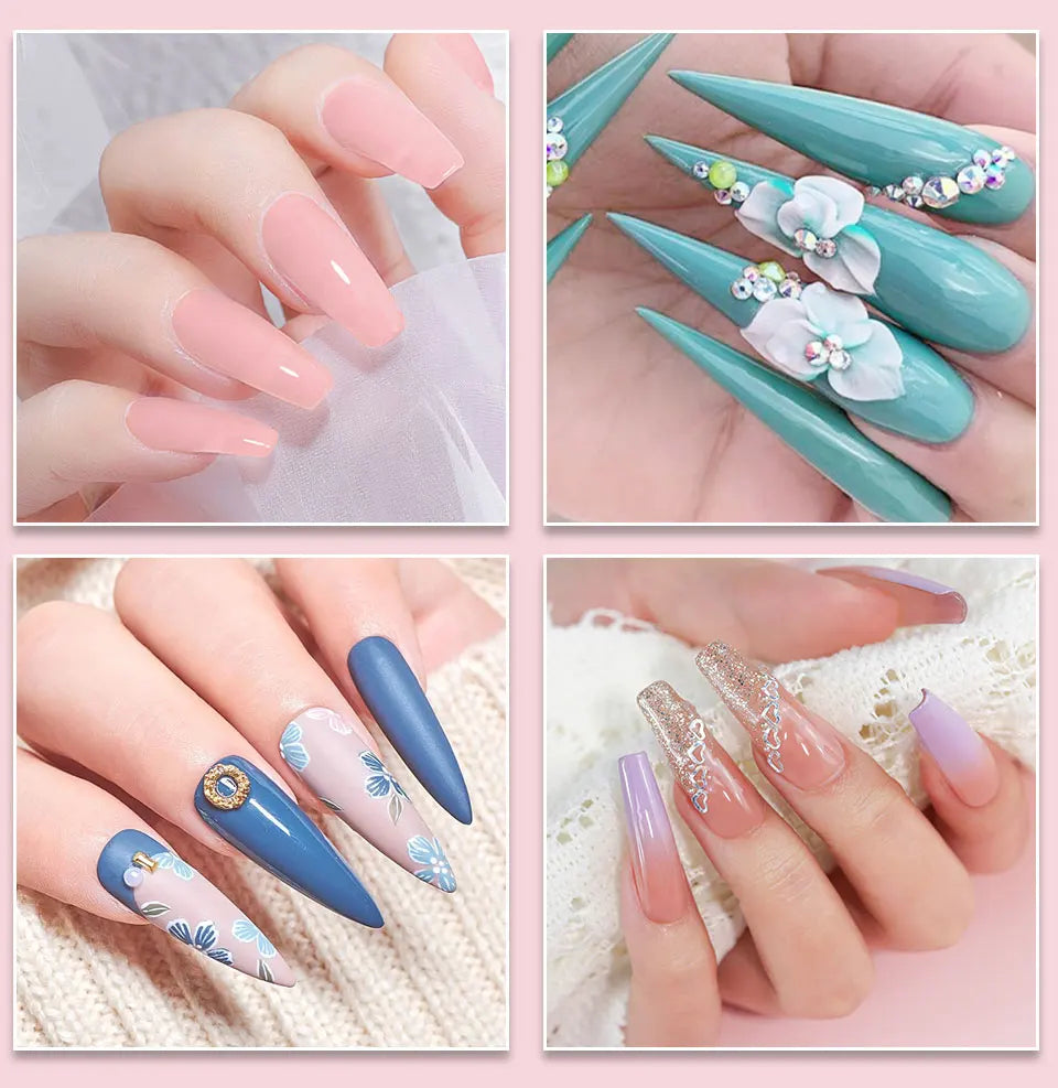Limegirl Acrylic Powder & Liquid Monomer Nail Art Kit – Crystal Glitter Set