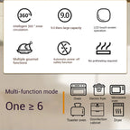 9L Smart Air Fryer with Large Capacity – Multi-Functional Touch Screen, Non-Stick Inner Pot, Oil-Free Cooking Oven 2025
